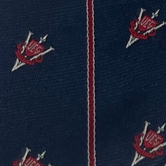 WM Chelsea Navy Red Gray Coat Of Arms Pure Silk Career Office Necktie NWOT - Picture 2 of 6